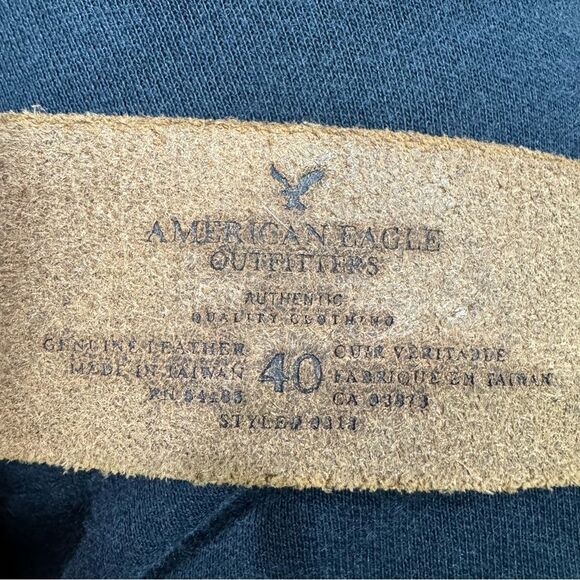 American Eagle Distressed Brown Leather Belt with Antique Eagle Buckle size 40 main image 8